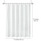 Americanflat 71x71 White Woven Shower Curtain with Tassel And Accents - Includes 12 Grommets and Hooks - 100% Polyester